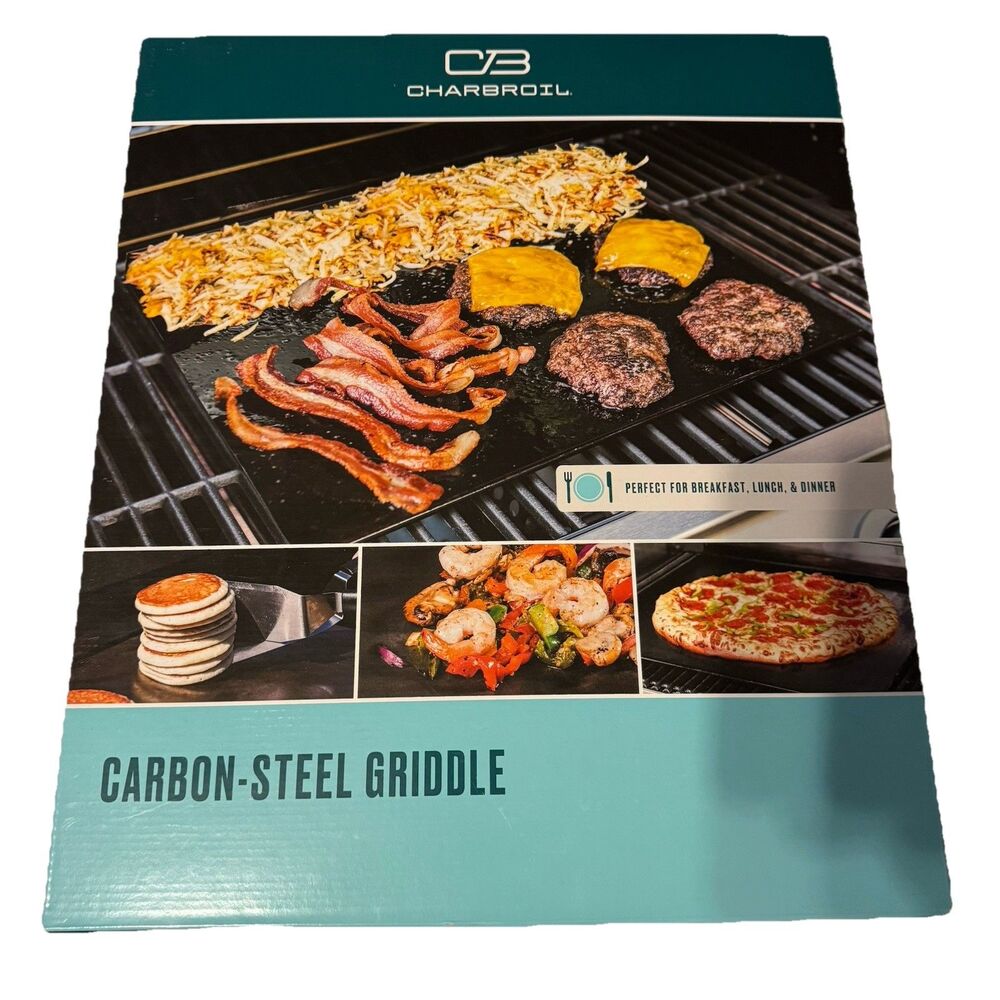 Char-Broil Carbon Steel Griddle Grill Topper Flat Surface For Grills, Stoves NEW
